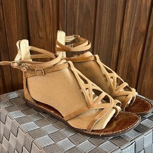 Sam Edelman Camel Geometric Sandals